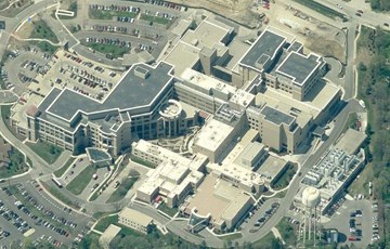 Aerial view of Central DuPage Hospital